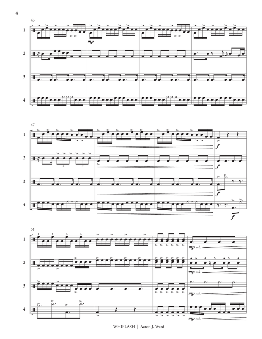 Whiplash Percussion Ensemble - Sheet Music page 6