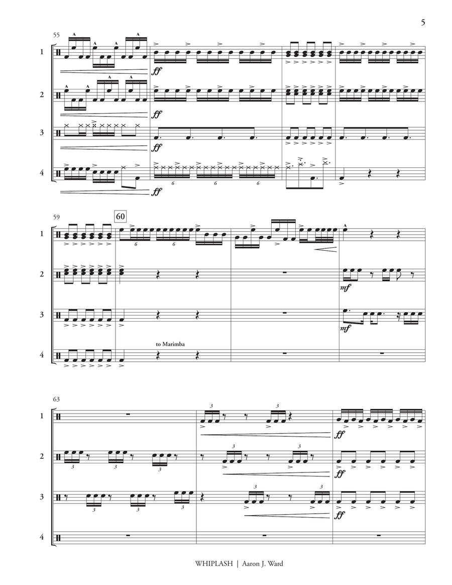 Whiplash Percussion Ensemble - Sheet Music page 7