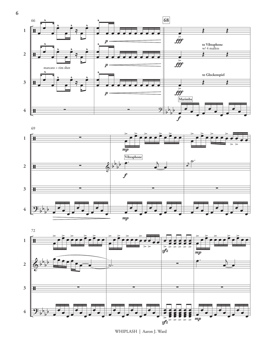 Whiplash Percussion Ensemble - Sheet Music page 8