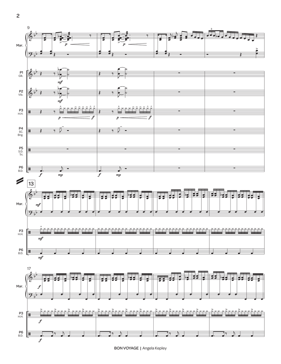 Bon Voyage (PE version) Bon Voyage (PE version) Percussion Ensemble scores gallery preview page 3