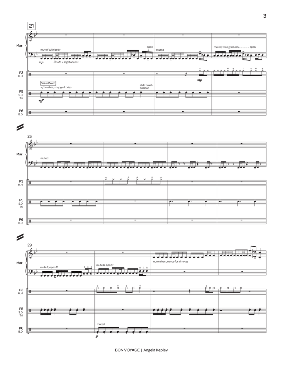 Bon Voyage (PE version) Bon Voyage (PE version) Percussion Ensemble scores gallery preview page 4