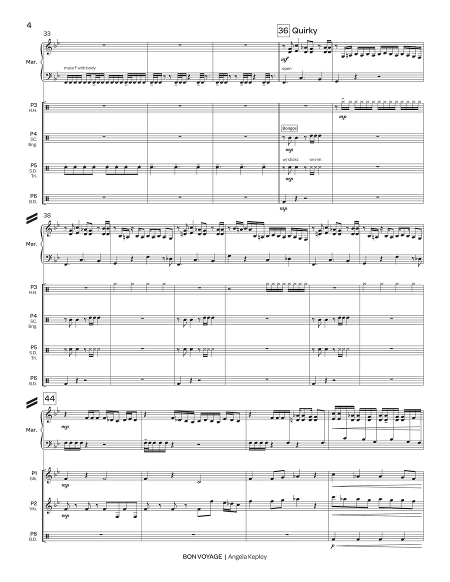 Bon Voyage (PE version) Bon Voyage (PE version) Percussion Ensemble scores gallery preview page 5