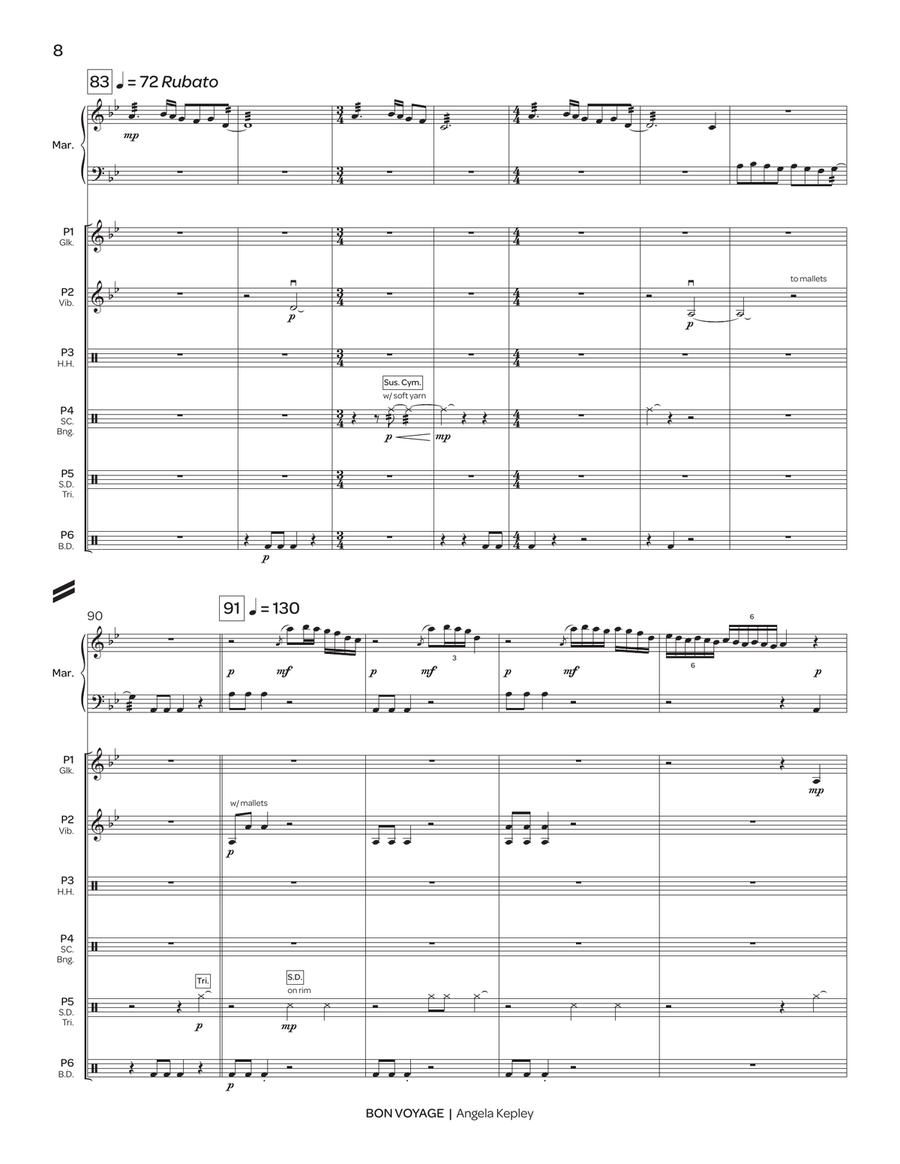 Bon Voyage (PE version) Bon Voyage (PE version) Percussion Ensemble scores gallery preview page 9