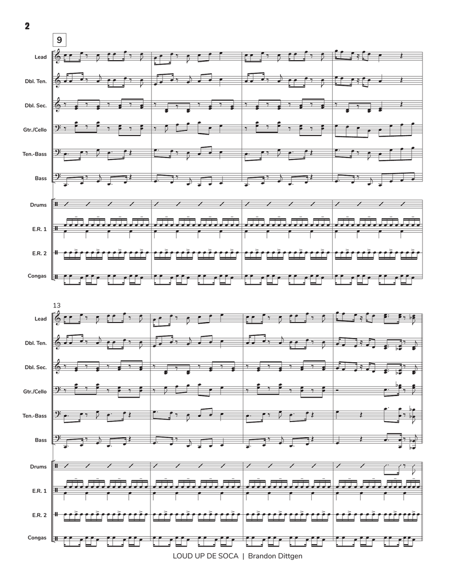 Loud Up de Soca Loud Up de Soca Steel Drum Band scores gallery preview page 3
