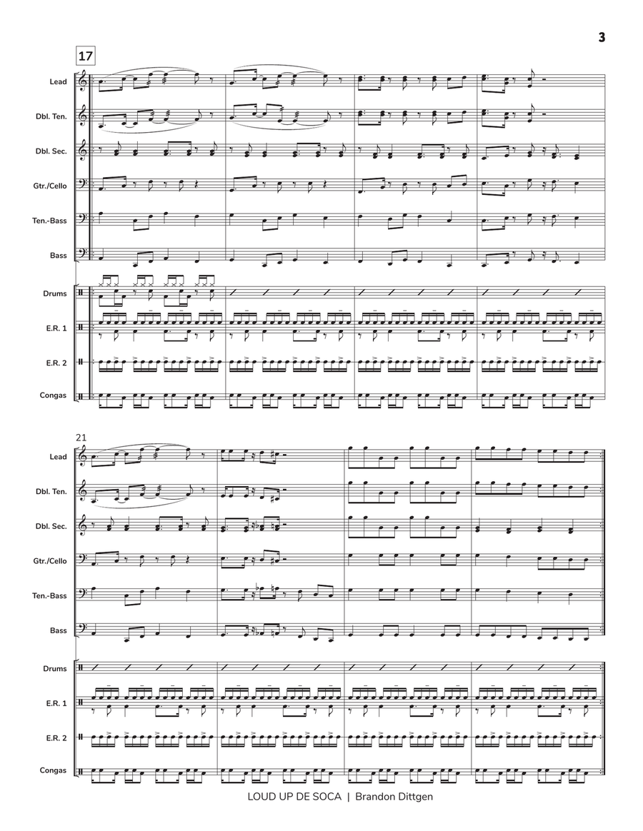 Loud Up de Soca Loud Up de Soca Steel Drum Band scores gallery preview page 4