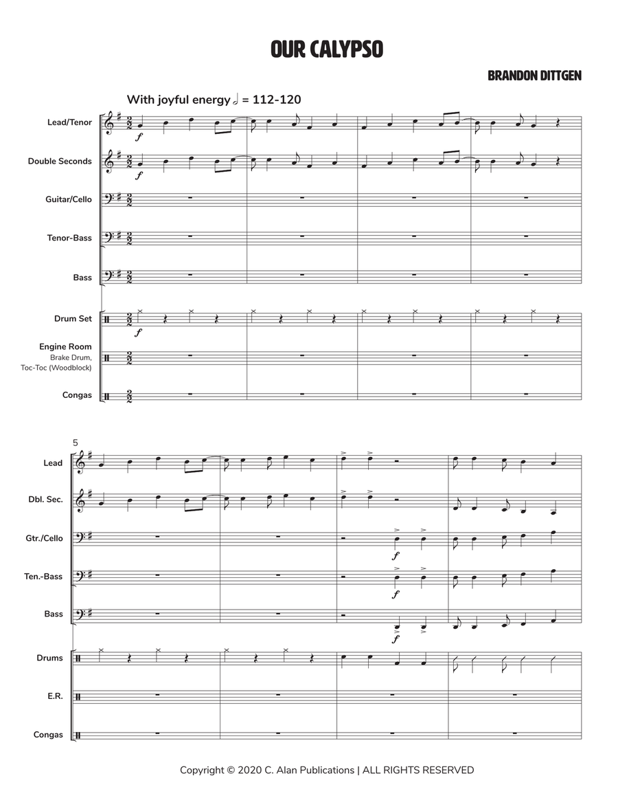 Our Calypso Our Calypso Steel Drum Band scores gallery preview page 2