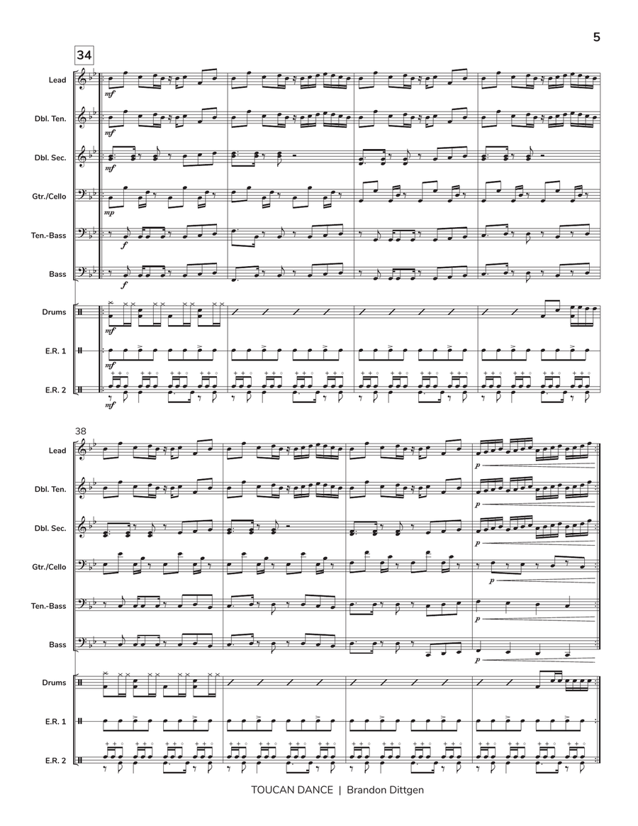 Toucan Dance Toucan Dance Steel Drum Band scores gallery preview page 6