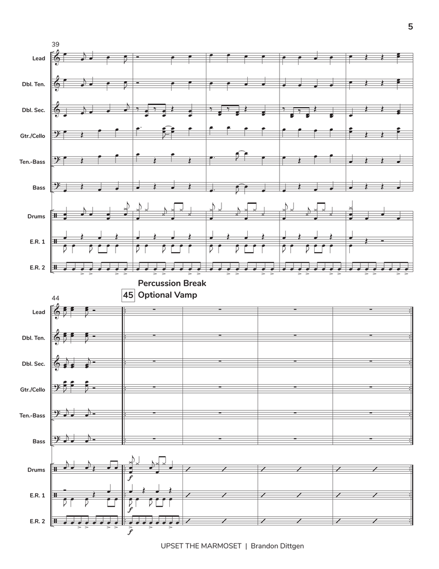 Upset the Marmoset Upset the Marmoset Steel Drum Band scores gallery preview page 6