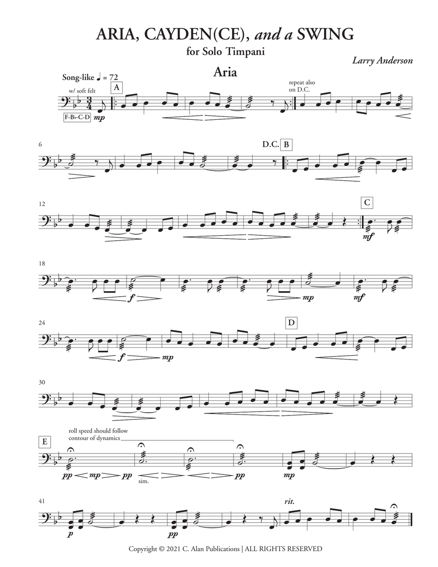 Aria, Cayden(ce), and a Swing Voice Solo - Sheet Music page 2