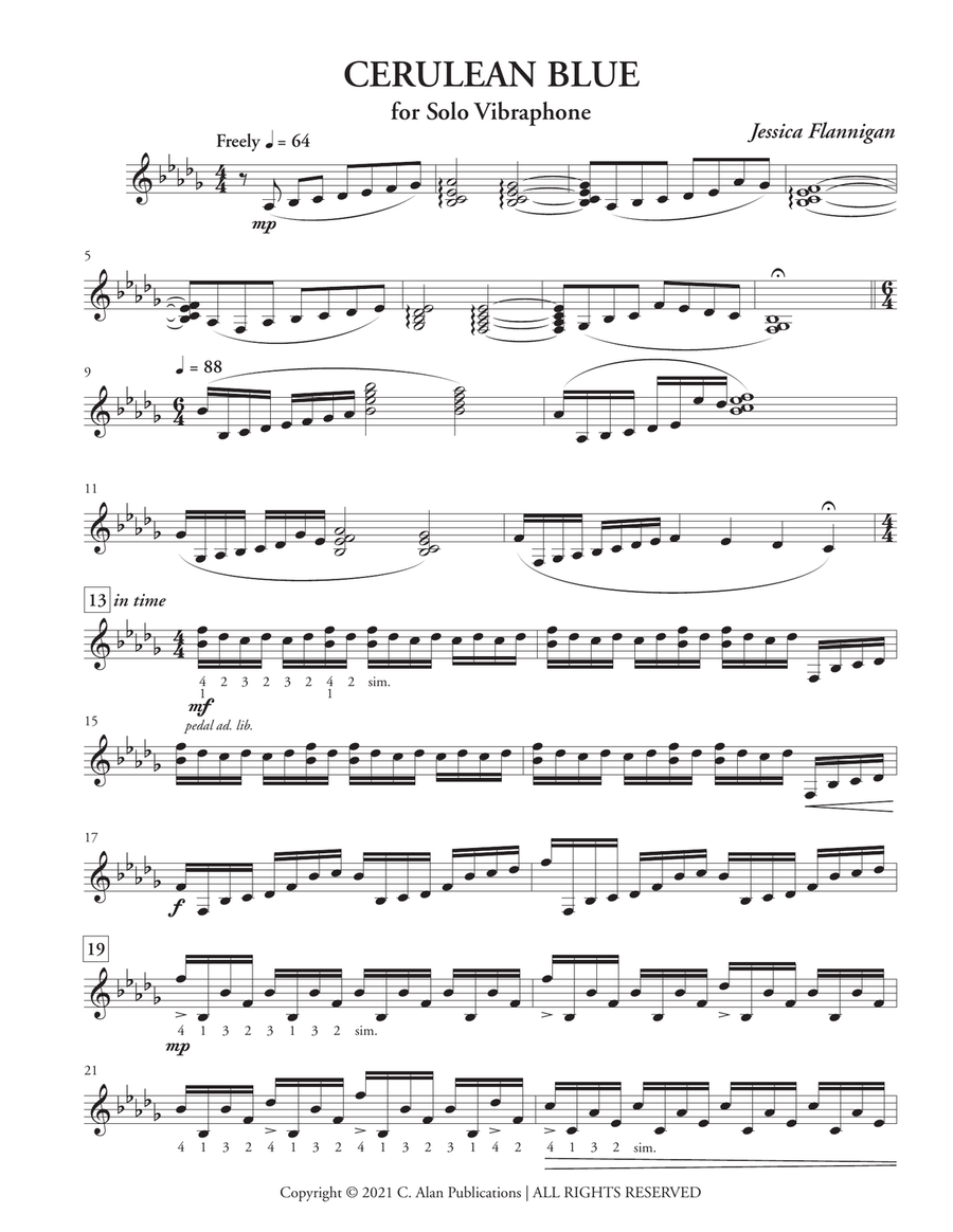 Cerulean Blue Cerulean Blue Percussion scores gallery preview page 2