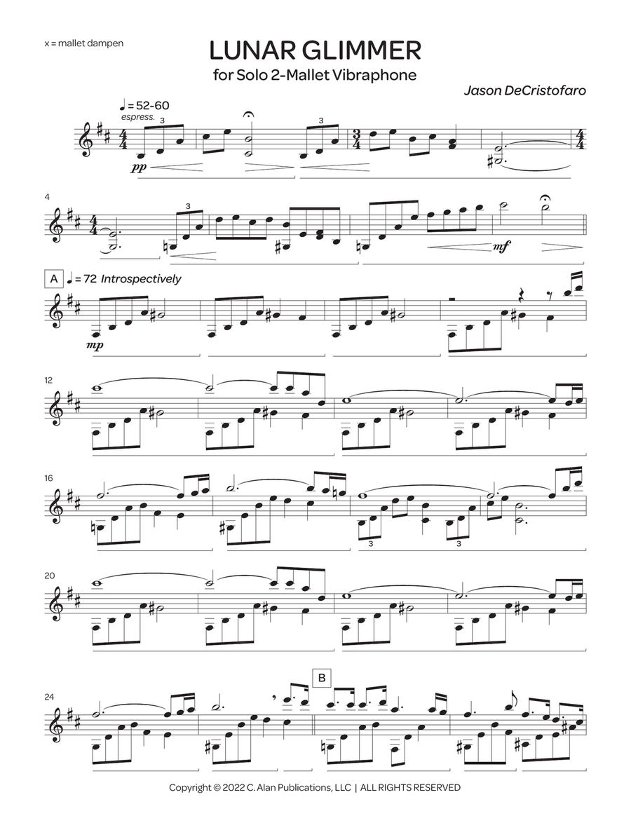 Lunar Glimmer Lunar Glimmer Percussion scores gallery preview page 2