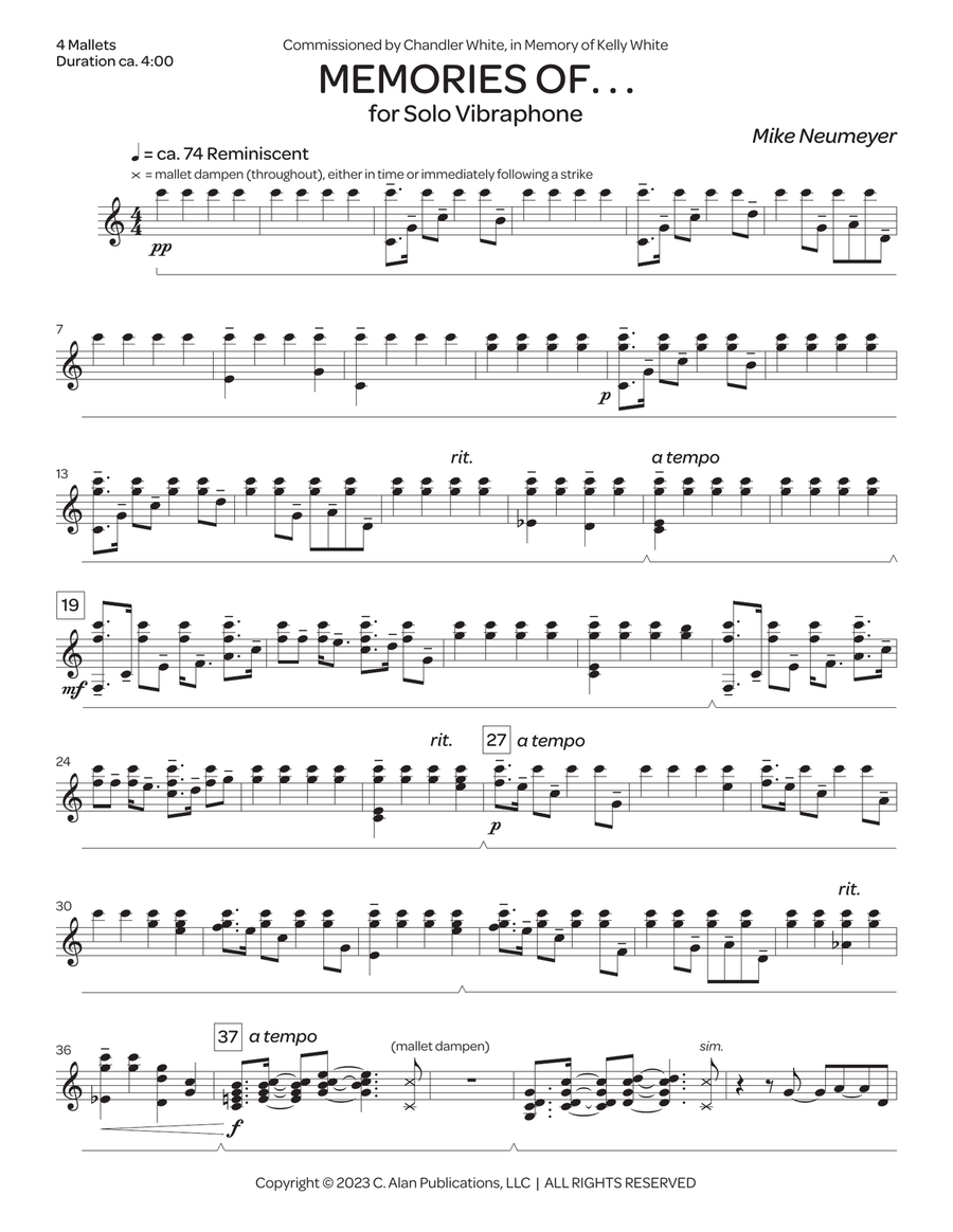 Memories of... Memories of... Percussion scores gallery preview page 2