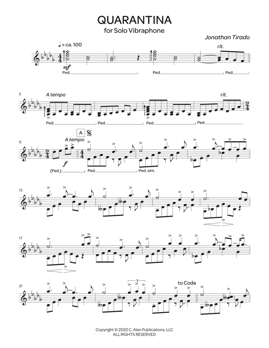 Quarantina Quarantina Percussion scores gallery preview page 2