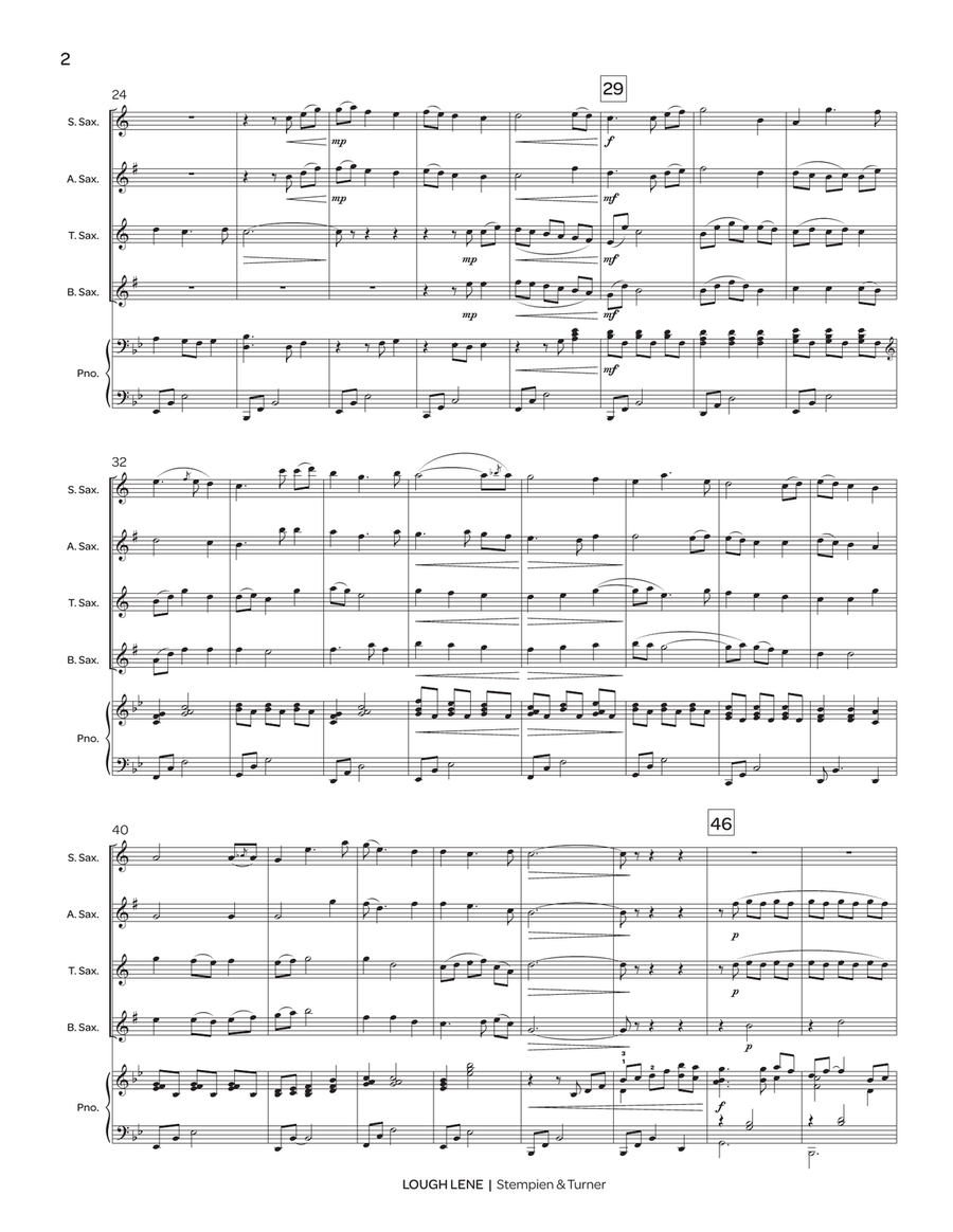 Lough Lene Saxophone scores gallery preview page 3