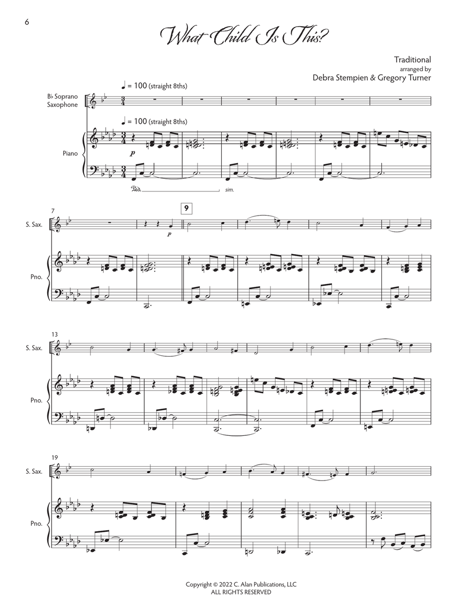 Joyful Tidings, Book 2 for Soprano Sax & Piano Soprano Saxophone scores gallery preview page 5
