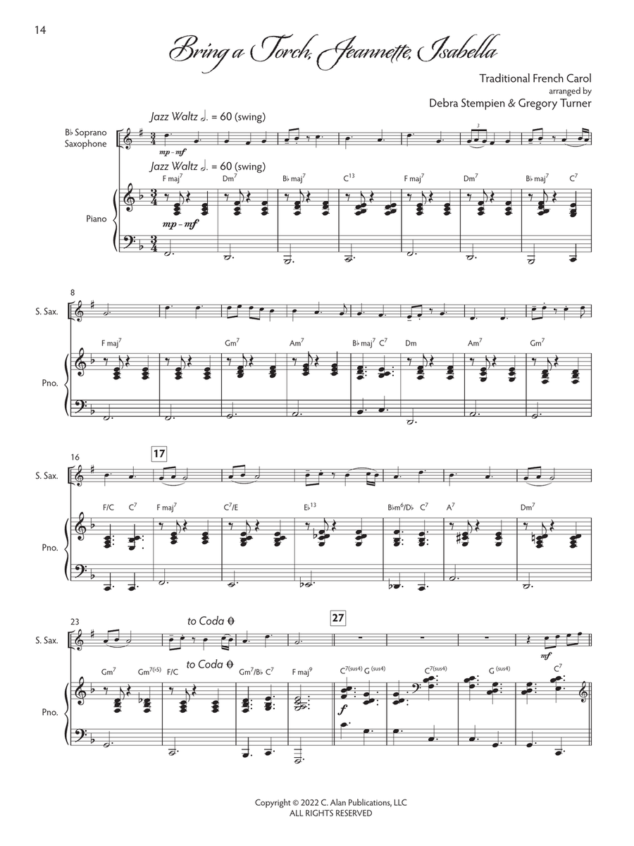 Joyful Tidings, Book 2 for Soprano Sax & Piano Soprano Saxophone scores gallery preview page 7