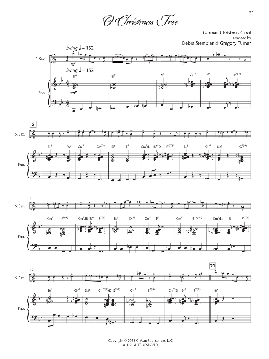 Joyful Tidings, Book 2 for Soprano Sax & Piano Soprano Saxophone scores gallery preview page 9