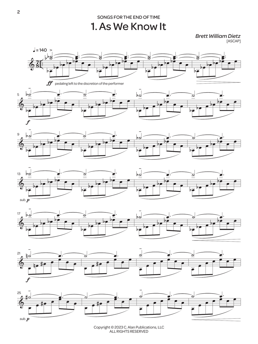 Songs for the End of Time Percussion scores gallery preview page 2