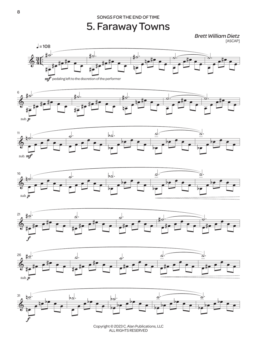 Songs for the End of Time Percussion scores gallery preview page 6