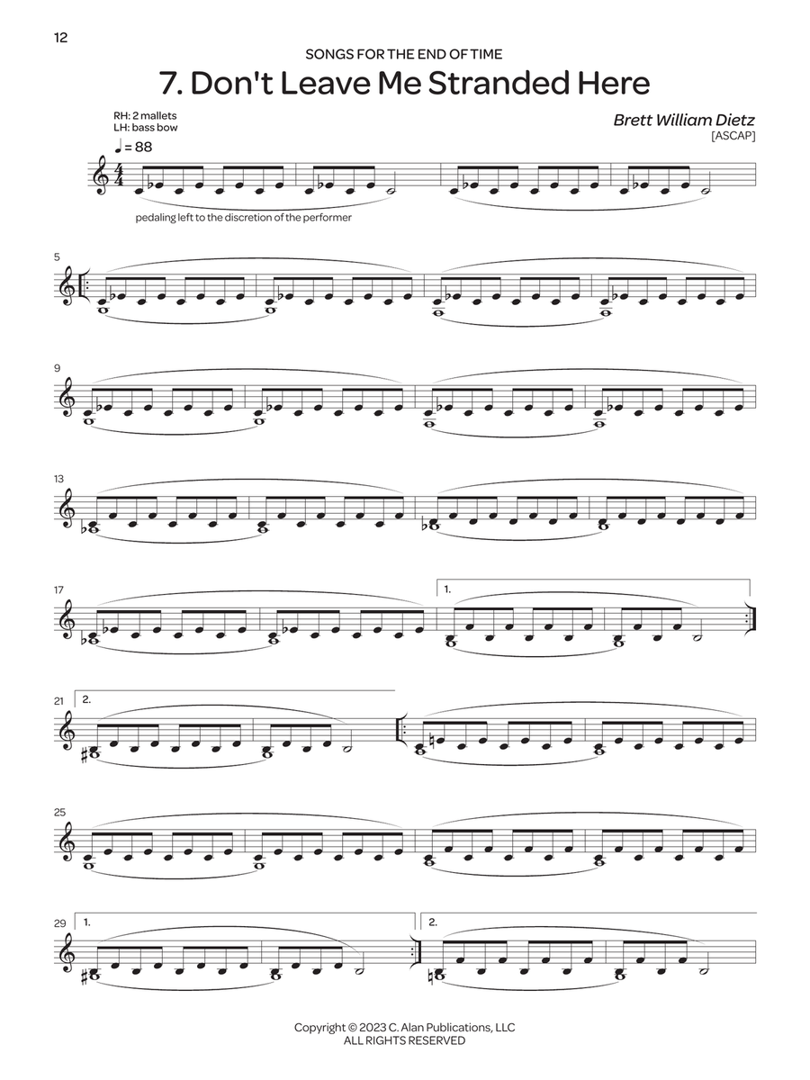 Songs for the End of Time Percussion scores gallery preview page 8