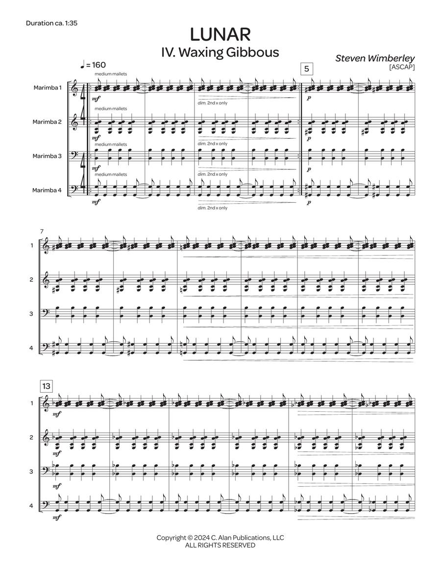Lunar Lunar Marimba scores gallery preview page 8