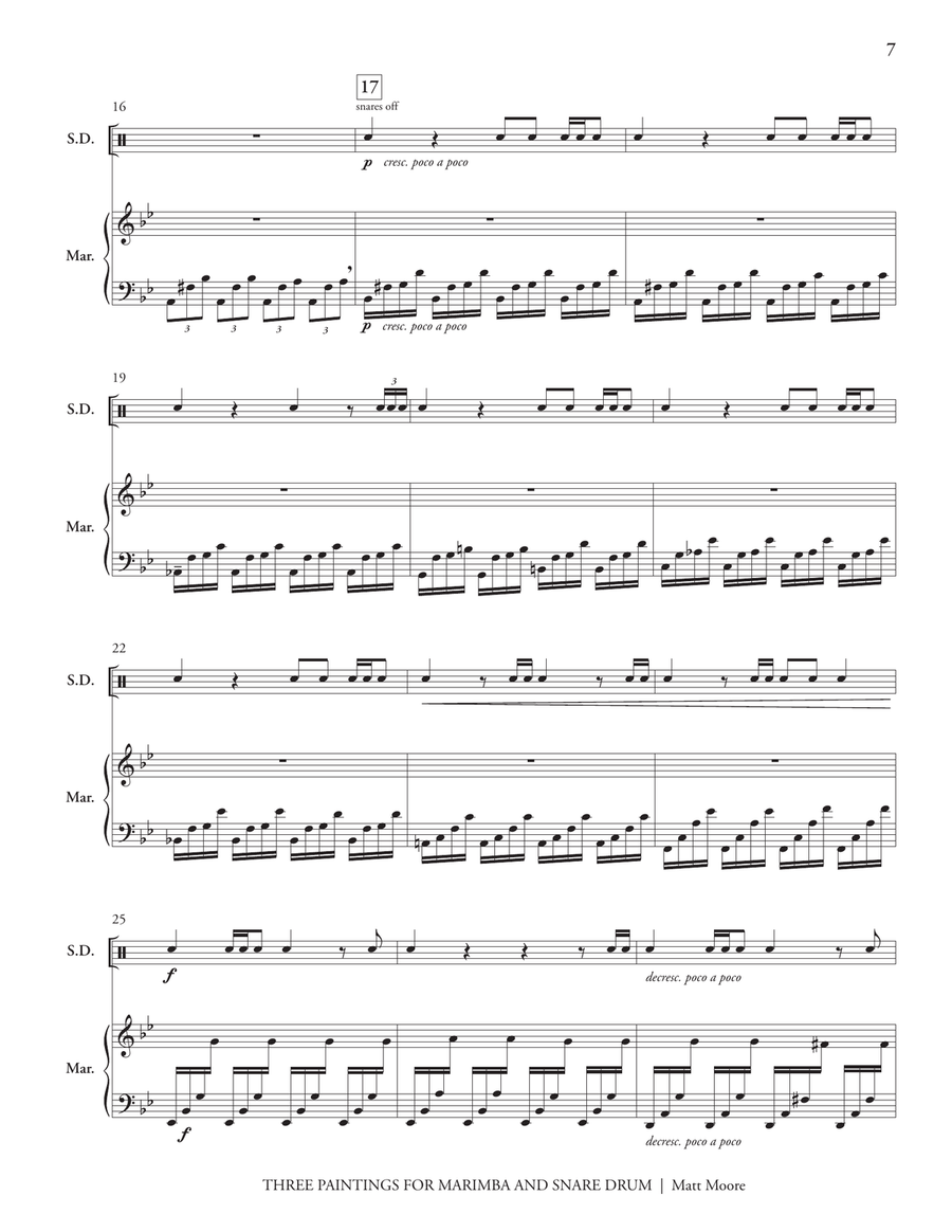 Three Paintings Three Paintings Snare Drum scores gallery preview page 5