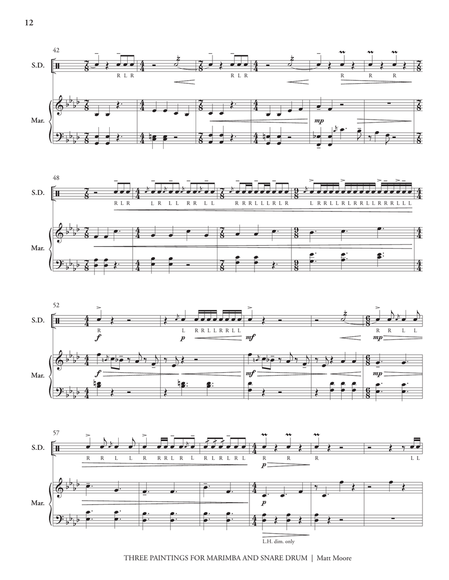 Three Paintings Three Paintings Snare Drum scores gallery preview page 8