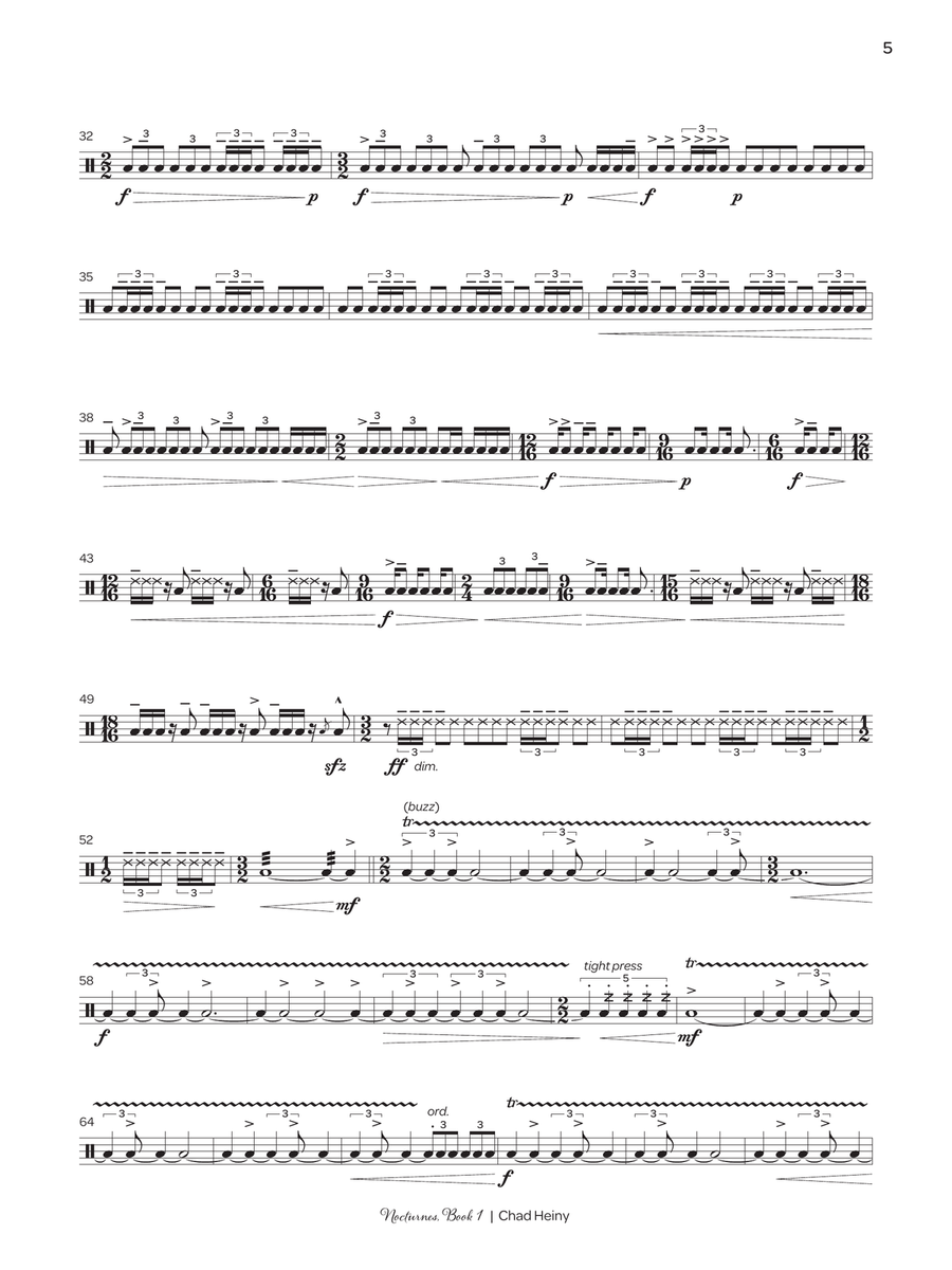 Nocturnes, Book 1 Nocturnes, Book 1 Percussion scores gallery preview page 4