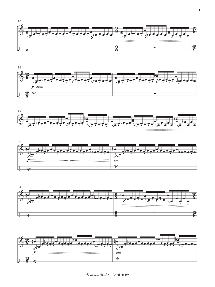 Nocturnes, Book 1 Nocturnes, Book 1 Percussion scores gallery preview page 7