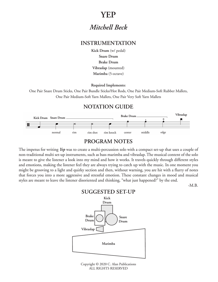 Yep Yep Percussion scores gallery preview page 2