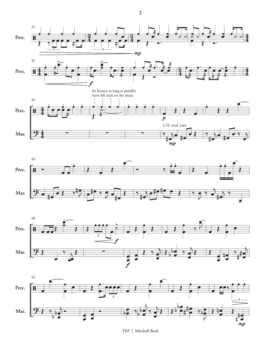 Yep Yep Percussion scores gallery preview page 4