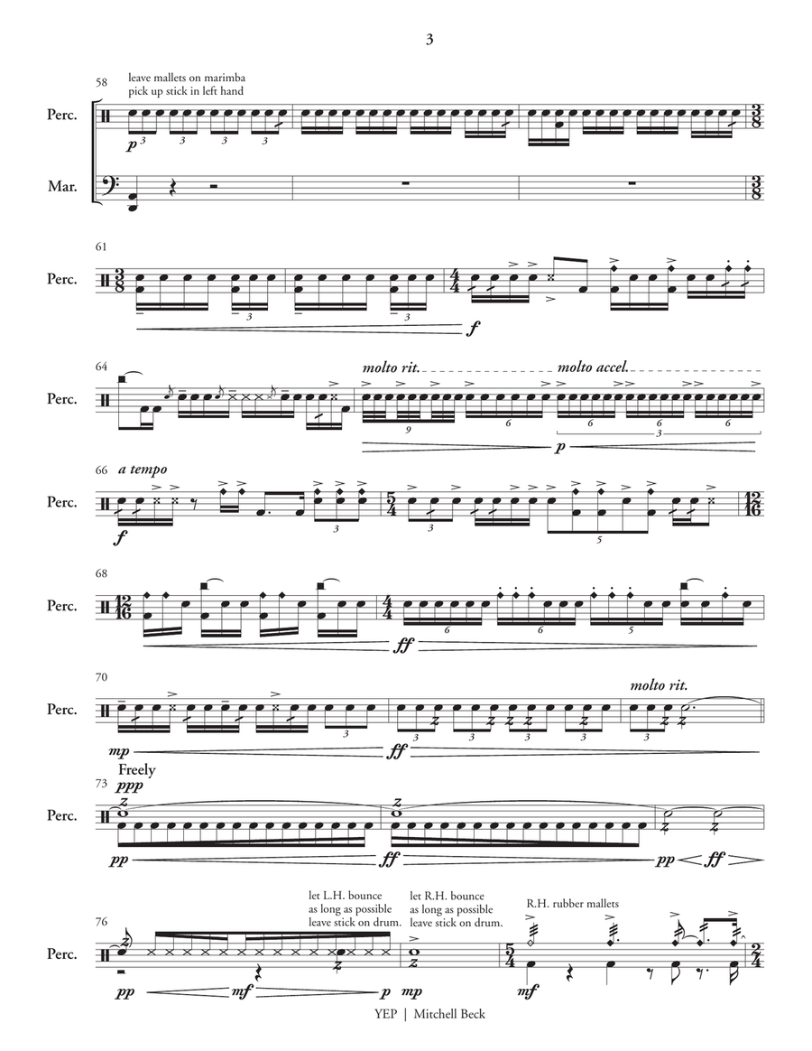 Yep Yep Percussion scores gallery preview page 5