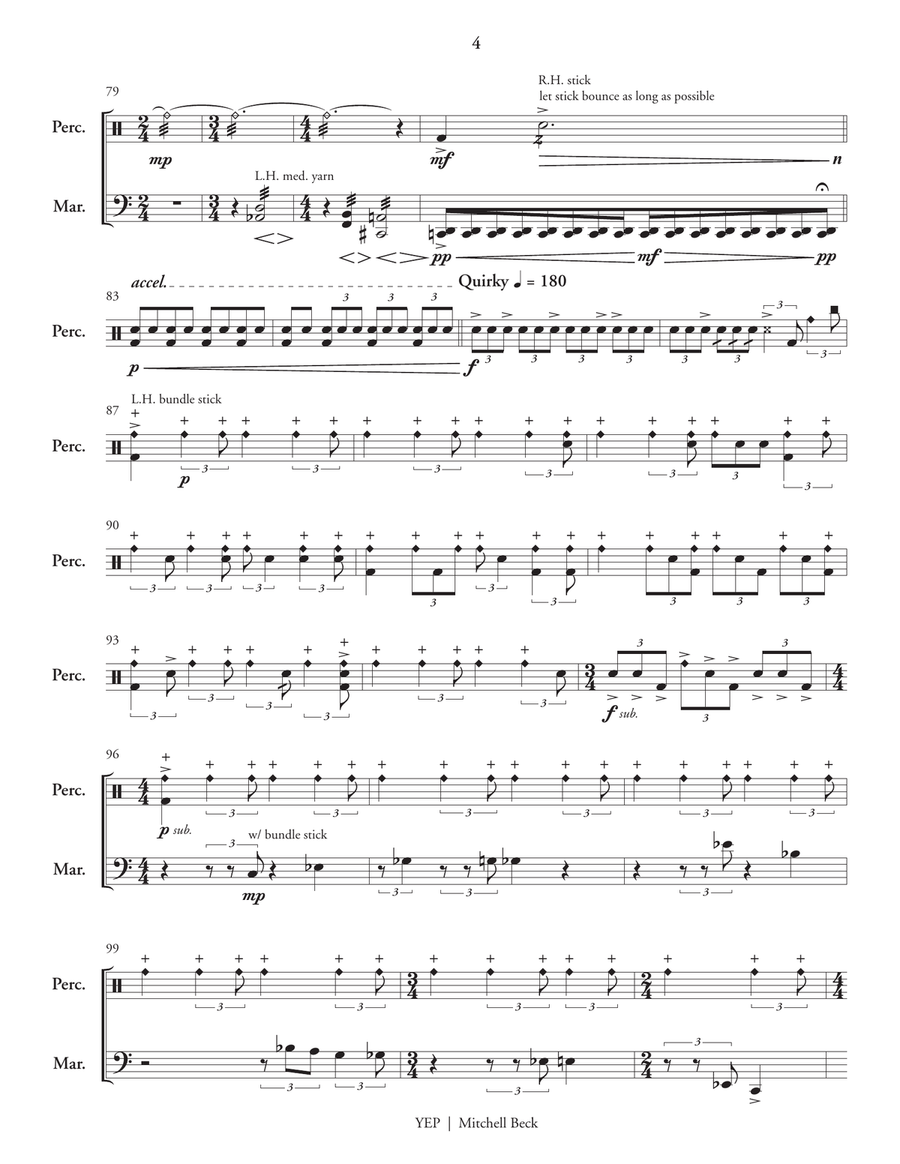Yep Yep Percussion scores gallery preview page 6