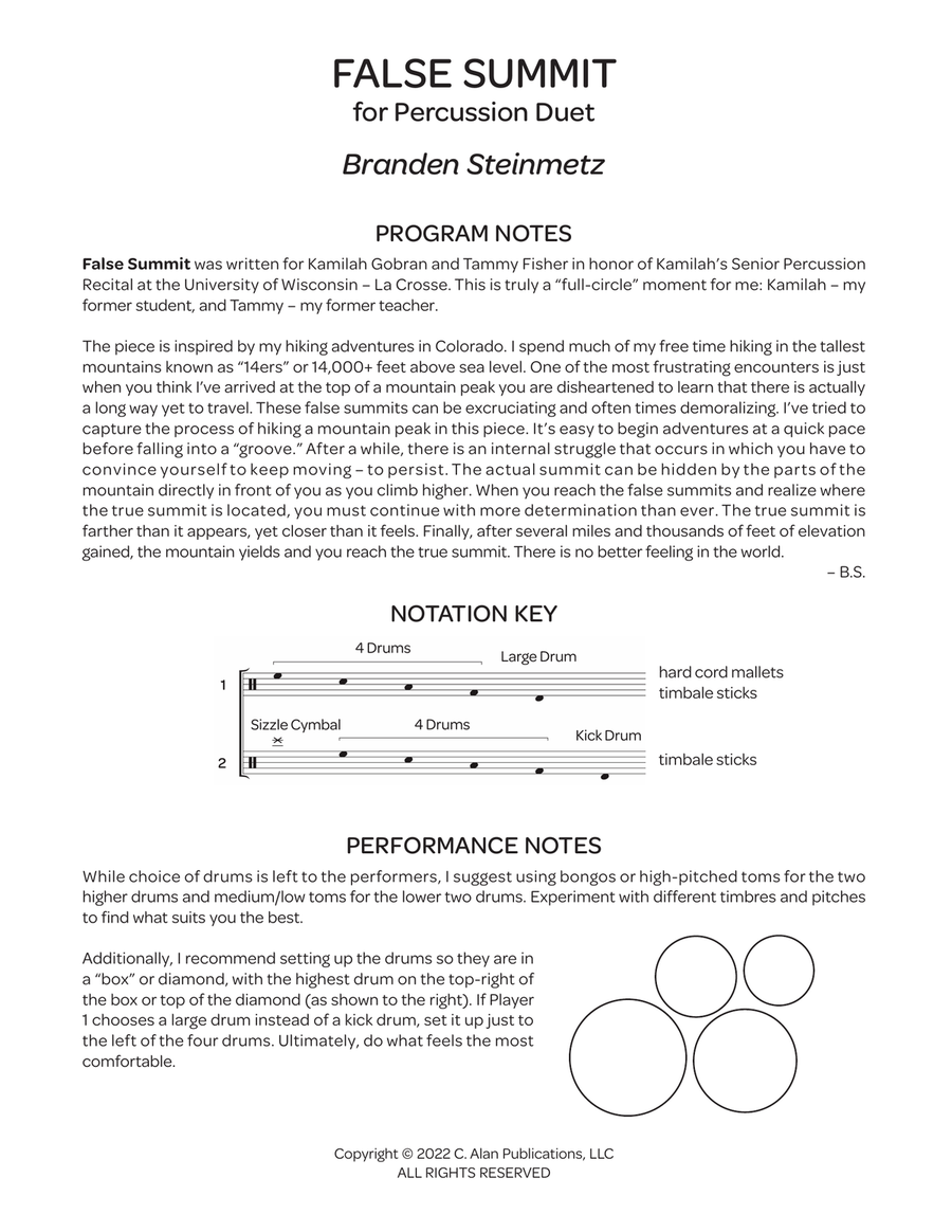 False Summit False Summit Percussion scores gallery preview page 2