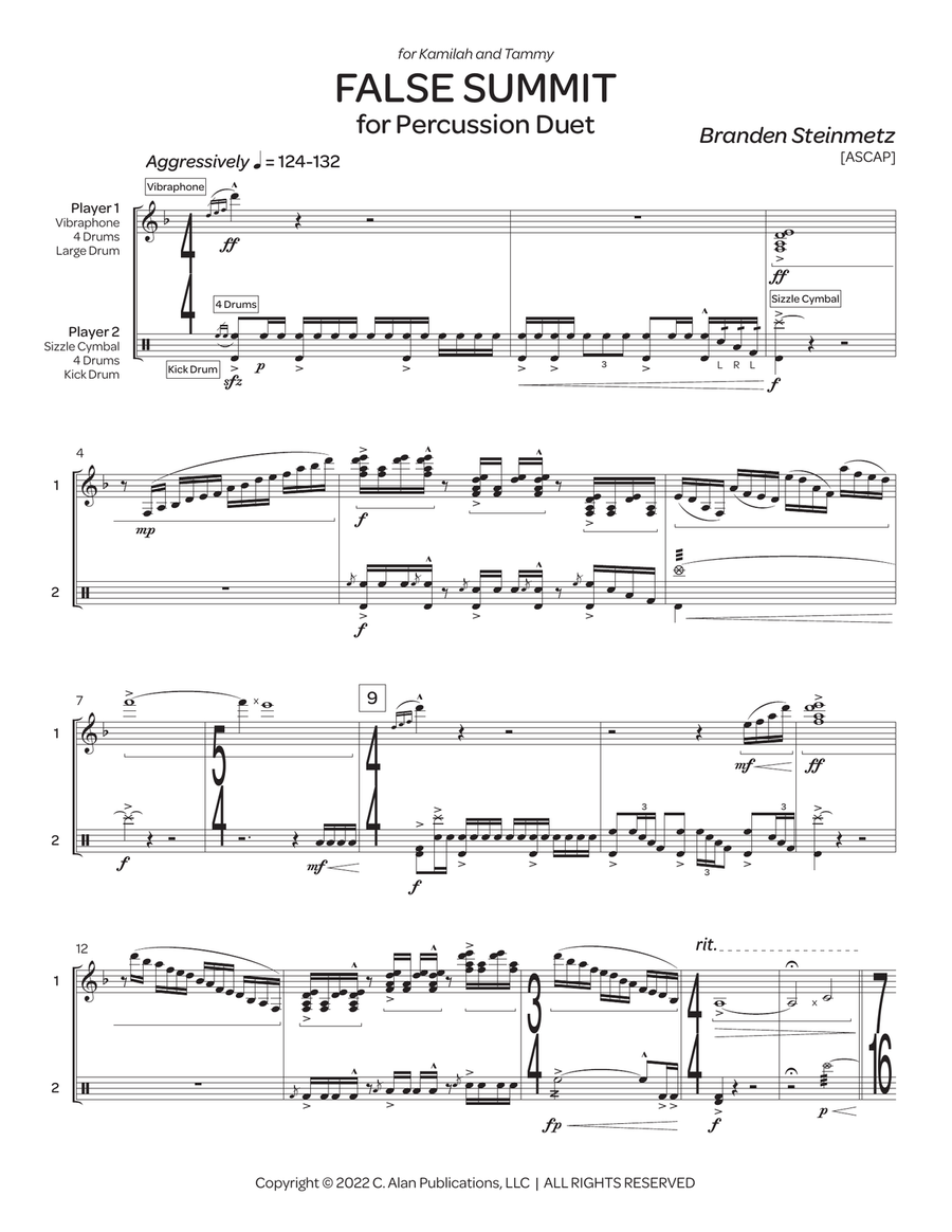 False Summit False Summit Percussion scores gallery preview page 3