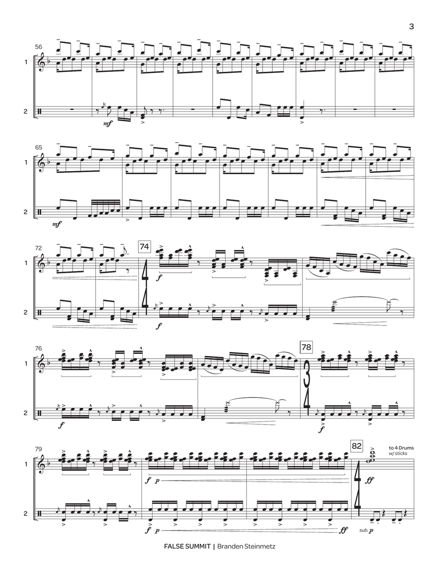 False Summit False Summit Percussion scores gallery preview page 5