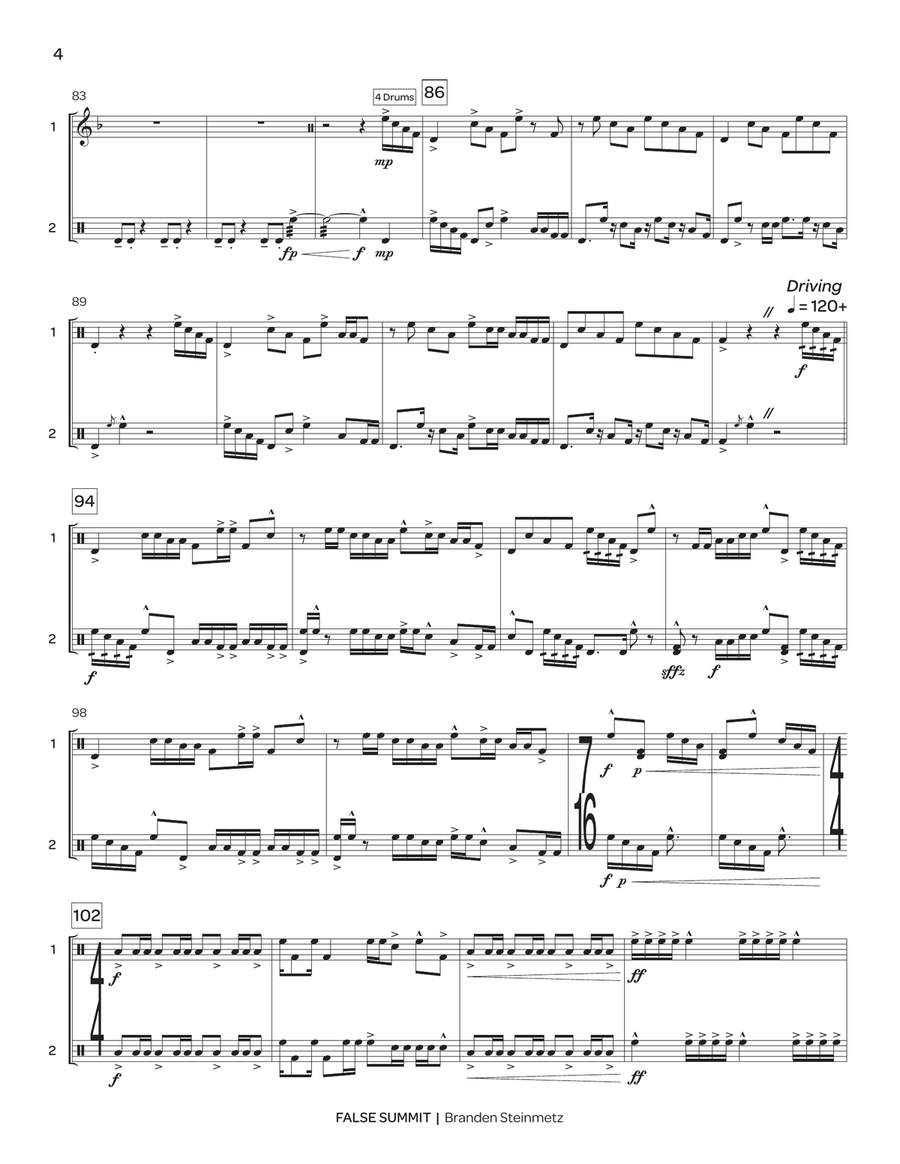 False Summit False Summit Percussion scores gallery preview page 6