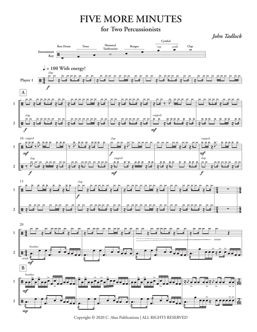 Five More Minutes Five More Minutes Percussion scores gallery preview page 2