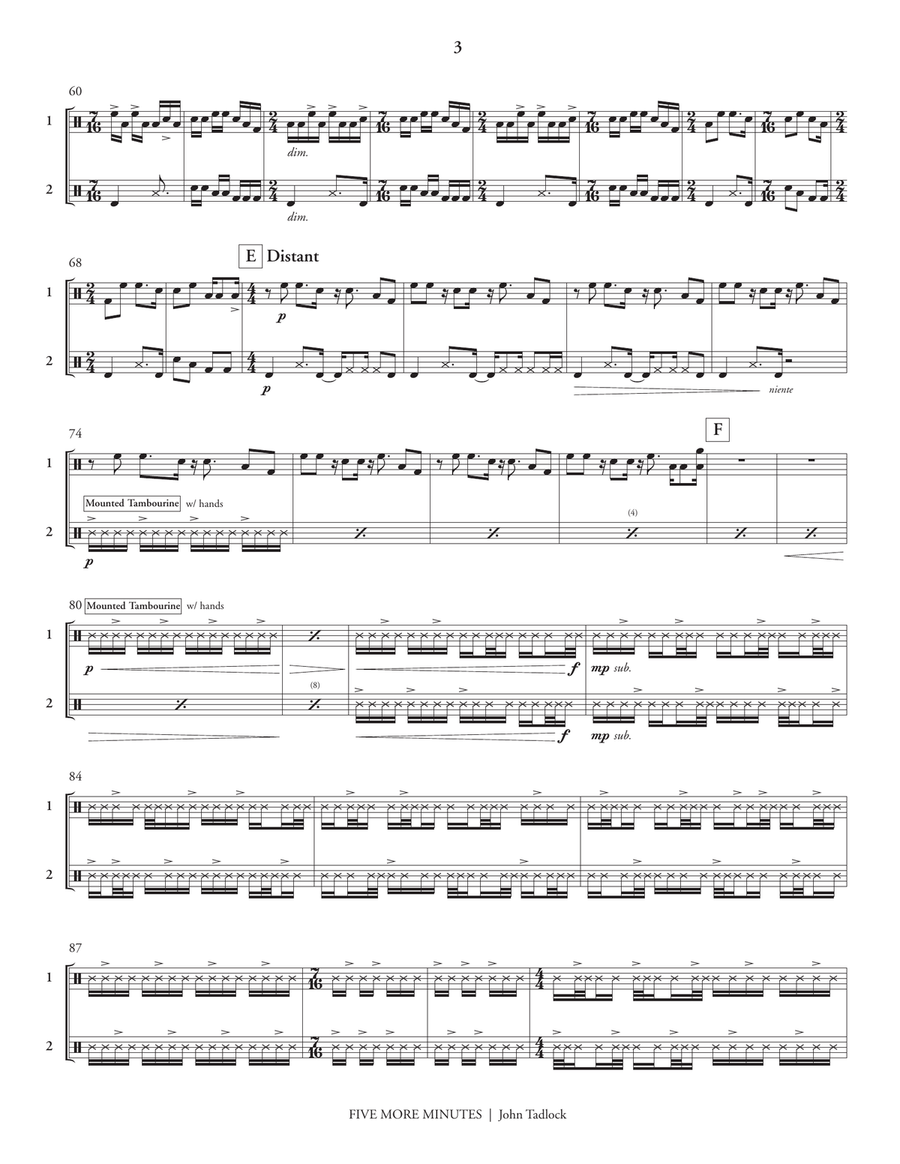 Five More Minutes Five More Minutes Percussion scores gallery preview page 4