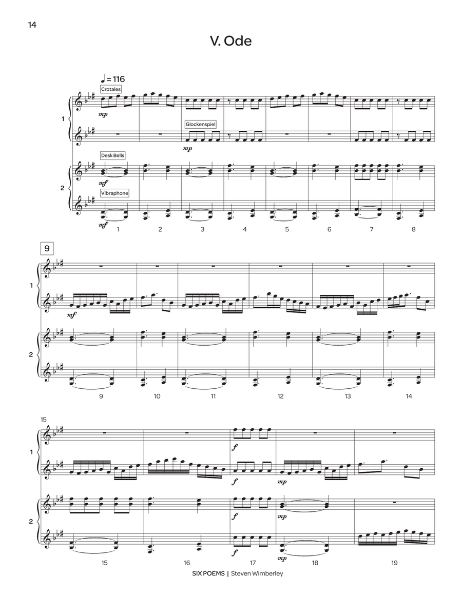 Six Poems Six Poems Percussion scores gallery preview page 9