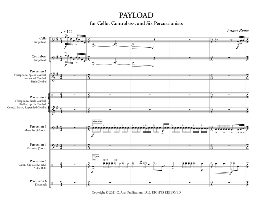 Payload (score only) Payload (score only) Percussion Ensemble scores gallery preview page 2