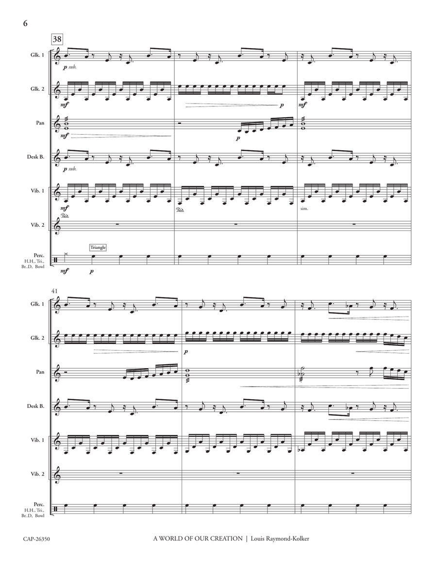 A World of Our Creation (score) Percussion Ensemble scores gallery preview page 7