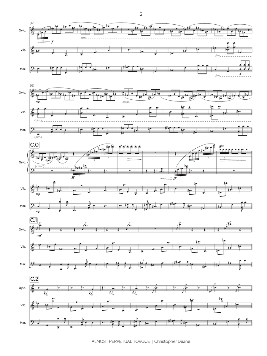Almost Perpetual Torque Almost Perpetual Torque Percussion Ensemble scores gallery preview page 6