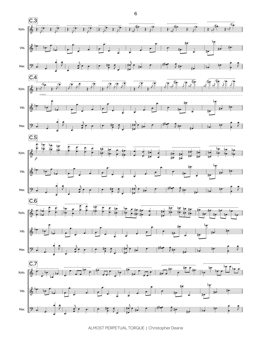 Almost Perpetual Torque Almost Perpetual Torque Percussion Ensemble scores gallery preview page 7