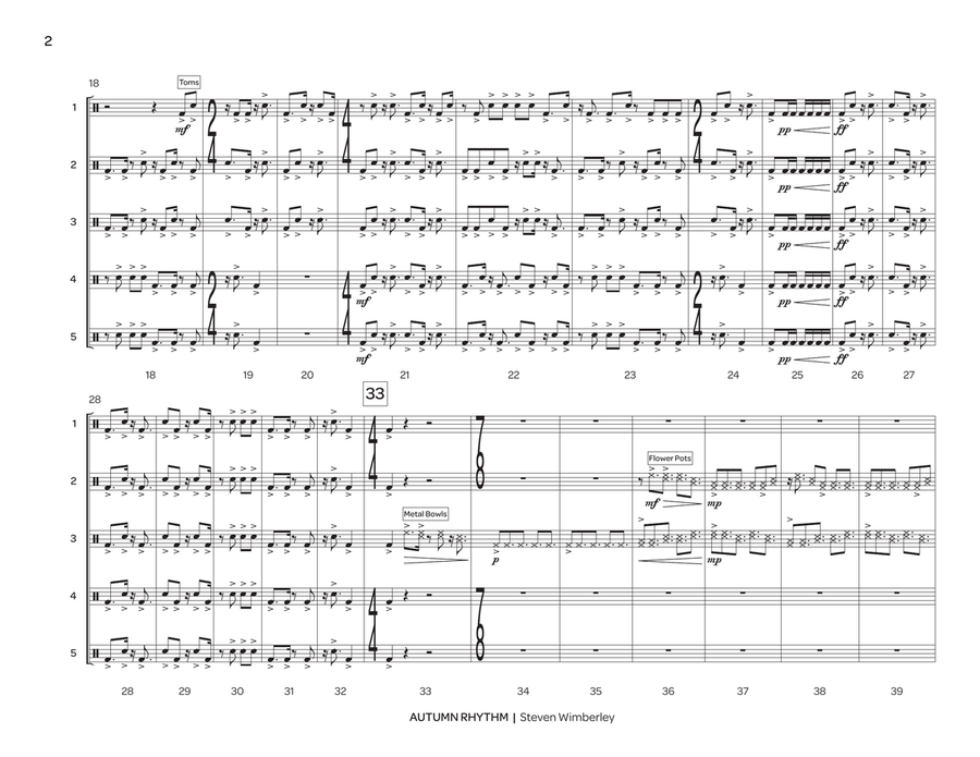Autumn Rhythm Percussion Ensemble - Sheet Music page 3