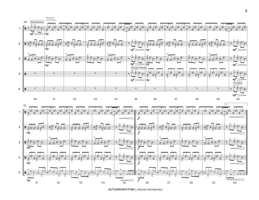 Autumn Rhythm Percussion Ensemble - Sheet Music page 4