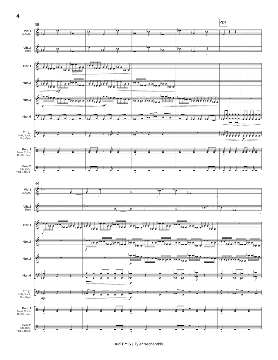 Artemis (score only) Artemis (score only) Percussion Ensemble scores gallery preview page 5