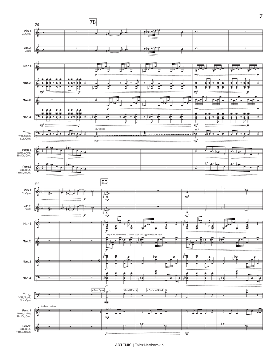 Artemis (score only) Artemis (score only) Percussion Ensemble scores gallery preview page 8