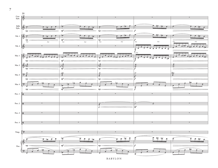 Babylon Babylon Percussion Ensemble scores gallery preview page 9