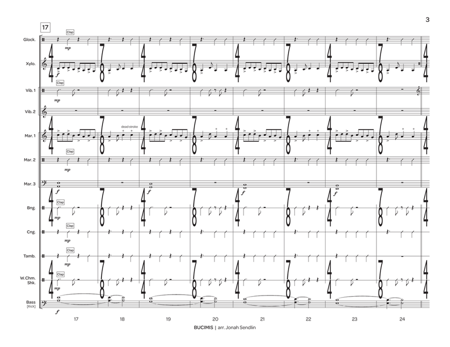 Bucimis [trad. Bulgarian] Percussion Ensemble - Sheet Music page 4